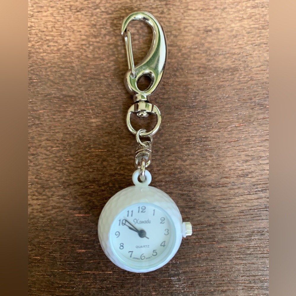 NEW Xanadu Watch Keychain Golf Ball White
